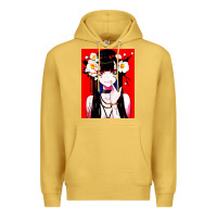 Antique Gold anime girl japanese Premium Hoodie - artisFamous