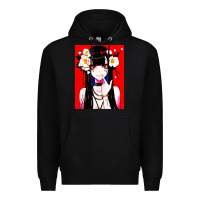Black anime girl japanese Premium Hoodie - artisFamous