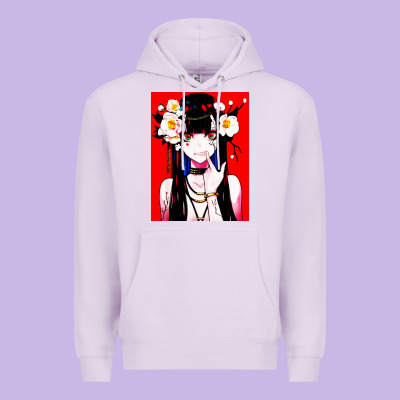 Anime Girl Japanese Premium Hoodie Designed By Artisfamous
