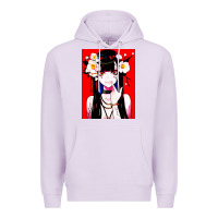 Lilac anime girl japanese Premium Hoodie - artisFamous