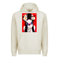 Oatmeal Heather anime girl japanese Premium Hoodie - artisFamous