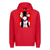 Red anime girl japanese Premium Hoodie - artisFamous