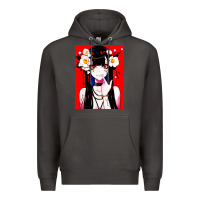 Smoke anime girl japanese Premium Hoodie - artisFamous
