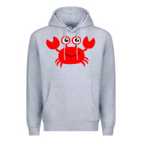 Heather Grey Red Crab Premium Hoodie - artisFamous
