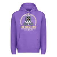 Purple the roost animal cafe Premium Hoodie - artisFamous