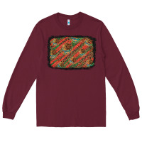 Burgundy mexico pattern background Long Sleeve Tee - Artiststas