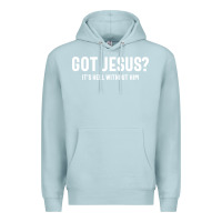 Blue Mist Got Jesus It's Hell Without Him - Christian Premium Hoodie - artisFamous