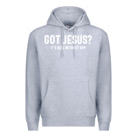 Heather Grey Got Jesus It's Hell Without Him - Christian Premium Hoodie - artisFamous