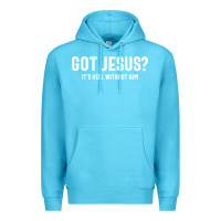 Ocean Blue Got Jesus It's Hell Without Him - Christian Premium Hoodie - artisFamous