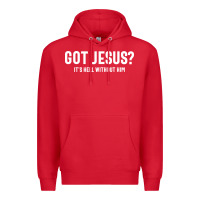 Red Got Jesus It's Hell Without Him - Christian Premium Hoodie - artisFamous