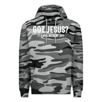 Slate Camo Got Jesus It's Hell Without Him - Christian Premium Hoodie - artisFamous
