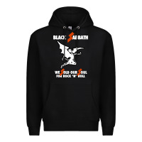 Black black rock and roll Premium Hoodie - artisFamous