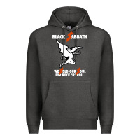 Charcoal Heather black rock and roll Premium Hoodie - artisFamous