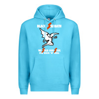 Ocean Blue black rock and roll Premium Hoodie - artisFamous