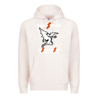 Pale Pink black rock and roll Premium Hoodie - artisFamous