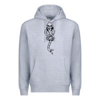 Heather Grey dark mark Premium Hoodie - artisFamous