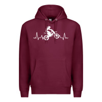 Burgundy dirt bike Premium Hoodie - artisFamous