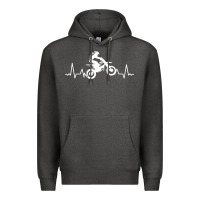 Charcoal Heather dirt bike Premium Hoodie - artisFamous