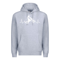 Heather Grey dirt bike Premium Hoodie - artisFamous