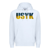 White USYK Premium Hoodie - artisFamous