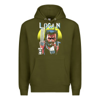 Army Green old man logan cover Premium Hoodie - artisFamous