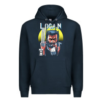 Navy old man logan cover Premium Hoodie - artisFamous