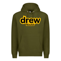 Army Green drew smile house Premium Hoodie - artisFamous
