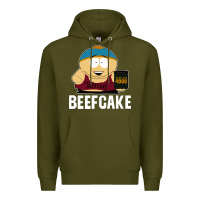 Army Green beefcake Premium Hoodie - artisFamous