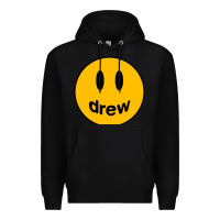 Black Drew Smile House Premium Hoodie - artisFamous