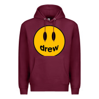 Burgundy Drew Smile House Premium Hoodie - artisFamous