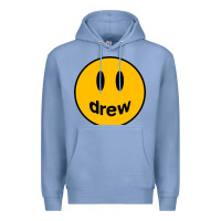 Colony Blue Drew Smile House Premium Hoodie - artisFamous