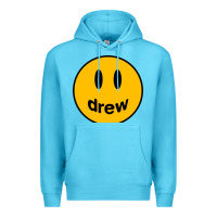 Ocean Blue Drew Smile House Premium Hoodie - artisFamous