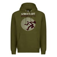 Army Green streetlight manisfesto vertigo Premium Hoodie - artisFamous