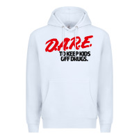 White dare shirt Premium Hoodie - artisFamous