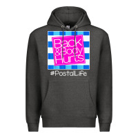Charcoal Heather back and body hurts Premium Hoodie - artisFamous
