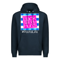 Navy back and body hurts Premium Hoodie - artisFamous