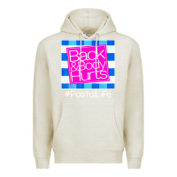Oatmeal Heather back and body hurts Premium Hoodie - artisFamous