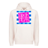 Pale Pink back and body hurts Premium Hoodie - artisFamous