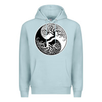 Blue Mist tree of life yin yang Premium Hoodie - artisFamous