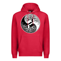 Cardinal tree of life yin yang Premium Hoodie - artisFamous