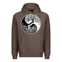 Coffee tree of life yin yang Premium Hoodie - artisFamous