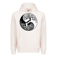 Pale Pink tree of life yin yang Premium Hoodie - artisFamous
