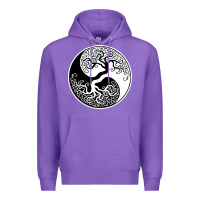 Purple tree of life yin yang Premium Hoodie - artisFamous