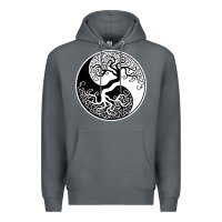 Rock tree of life yin yang Premium Hoodie - artisFamous