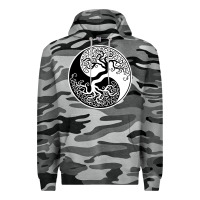 Slate Camo tree of life yin yang Premium Hoodie - artisFamous