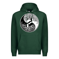 Sports Green tree of life yin yang Premium Hoodie - artisFamous
