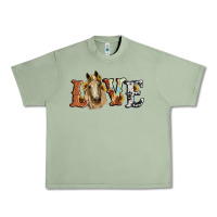 Oil Green love horse sunflower Urban Heavy Tee - RanaPortraitStore