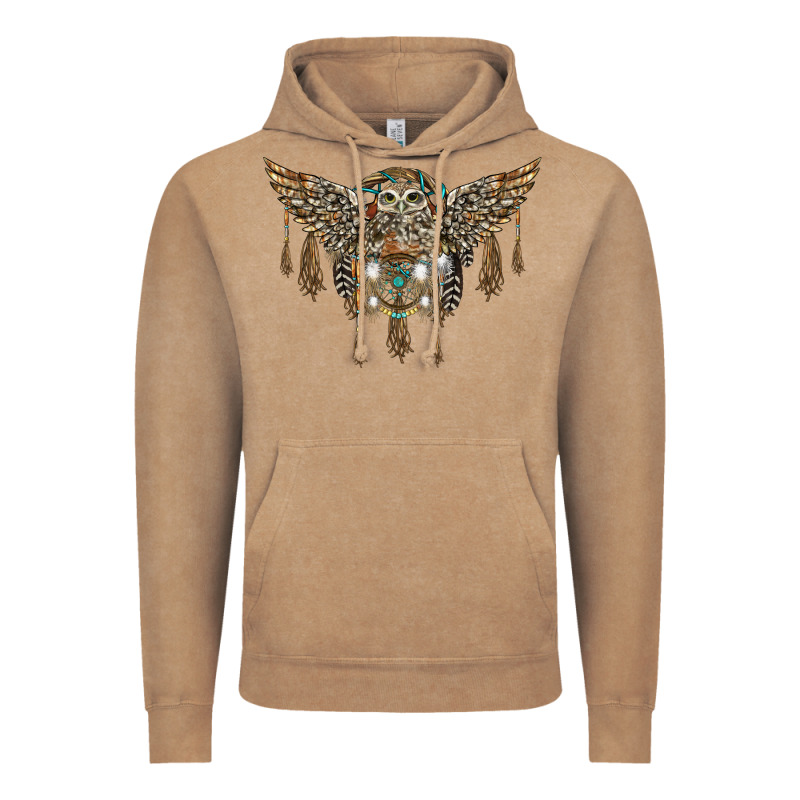 Native Dream Catcher With Owl Vintage Hoodie by BarkalooDesign | Teevron