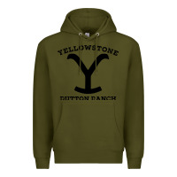 Army Green black stone dutton ranch Premium Hoodie - artisFamous