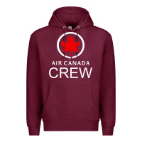 Burgundy aviation air canada crew Premium Hoodie - artisFamous